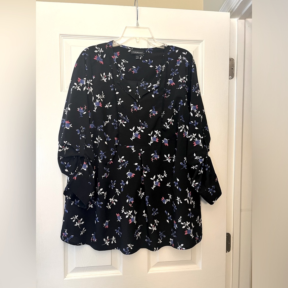 Black Floral Blouse